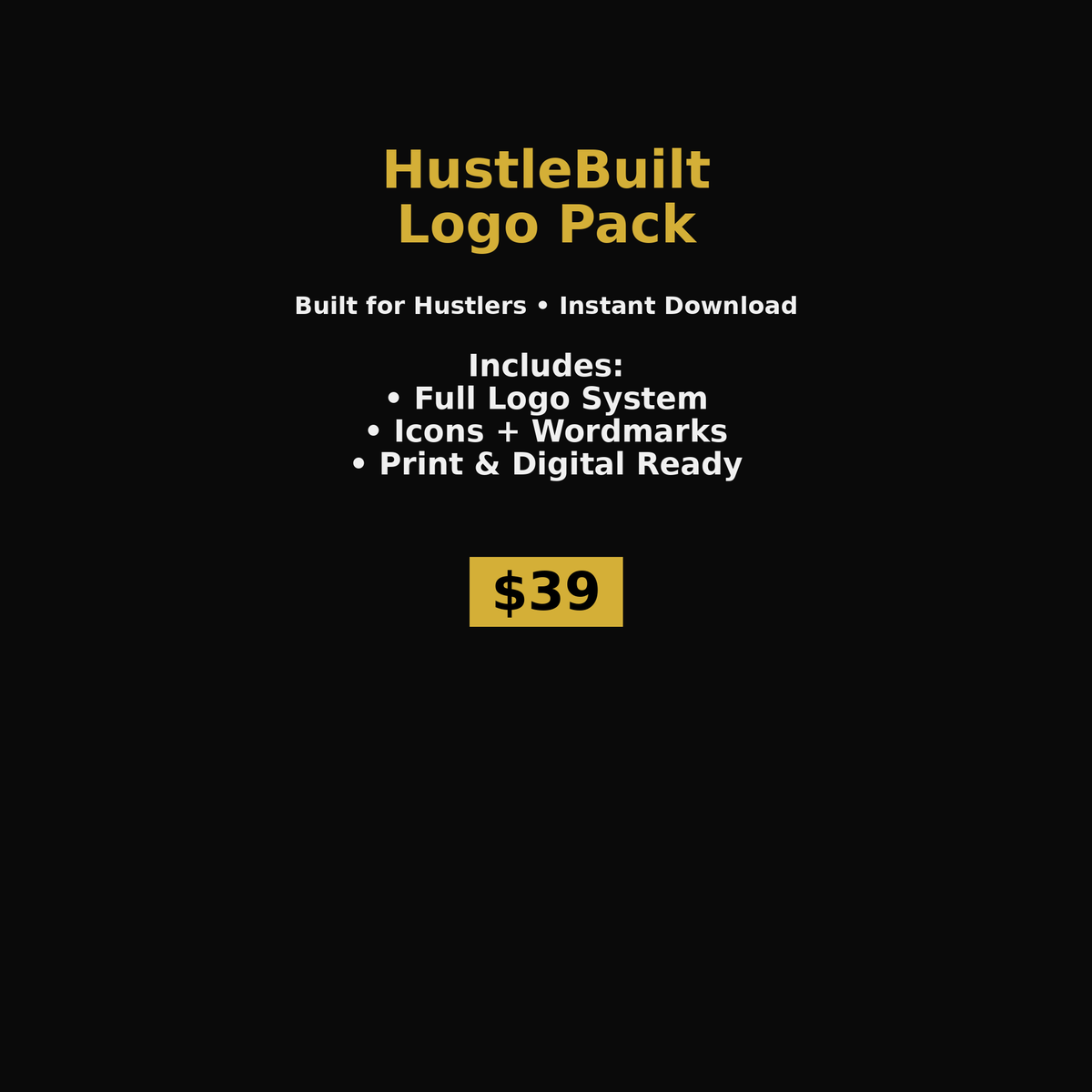 HustleBuilt Logo Pack – Built for Hustlers